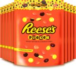 Reese's Pieces Peanut Butter In a Crunchy Shell 90g Pouch x 10