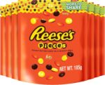 Reese's Pieces Share Bag, Peanut Butter In a Crunchy Candy Shell, Pack of 7 x 185g