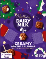 Cadbury Dairy Milk Advent Calendar, Soft Centred Chocolate Pieces, Perfect for your Christmas Countdown, 170g