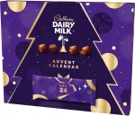 Cadbury Festive Chocolate Advent Calendar, Includes 23 Chocolate Chunks & 1 Bar, Perfect for your Christmas Countdown, 348g