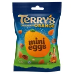 Terry’s Chocolate Orange Mini Eggs Bag 70g – Milk Chocolate Mini Eggs with Real Orange Oil & Crispy Sugar Shell, Easter Sharing Bag, Chocolate Orange Treats